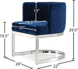 Gianna Velvet Dining Chair - Contemporary Retro Design with Plush Comfort and Stunning Gold Base