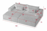 ALARA 102" Oversized Sofa