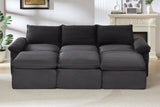 DERVAL 111" 3-Seater Sofa with 3 Ottomans