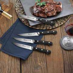 V2 Series 4-Piece 5-Inch Steak Knife Set, Forged German Steel, 1020373