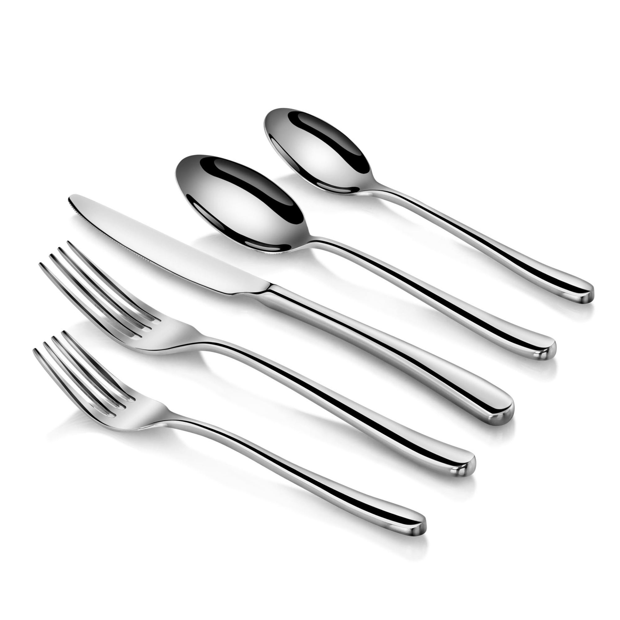 Rain II Series 20-Piece Forged Flatware Set, Stainless Steel 18/10, 1027013