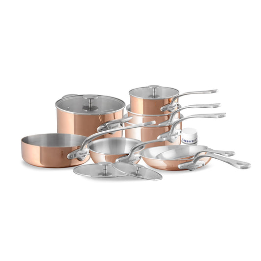 Mauviel M'TRIPLY S 12-Piece Cookware Set With Cast Stainless Steel Handles