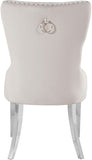 Carmen Contemporary Dining Chair Set - Luxurious Upholstery, Stylish Chrome Legs & Tufted Design