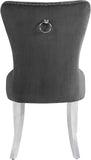 Carmen Contemporary Dining Chair Set - Luxurious Upholstery, Stylish Chrome Legs & Tufted Design