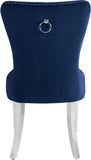 Carmen Contemporary Dining Chair Set - Luxurious Upholstery, Stylish Chrome Legs & Tufted Design