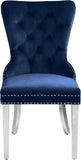 Carmen Contemporary Dining Chair Set - Luxurious Upholstery, Stylish Chrome Legs & Tufted Design