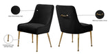 Owen Contemporary Dining Chair Set - Stylish Velvet Upholstery with Elegant Gold Legs and Handle