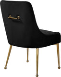 Owen Contemporary Dining Chair Set - Stylish Velvet Upholstery with Elegant Gold Legs and Handle