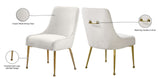 Owen Contemporary Dining Chair Set - Stylish Velvet Upholstery with Elegant Gold Legs and Handle