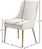 Owen Contemporary Dining Chair Set - Stylish Velvet Upholstery with Elegant Gold Legs and Handle