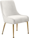 Owen Contemporary Dining Chair Set - Stylish Velvet Upholstery with Elegant Gold Legs and Handle