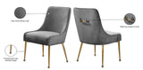 Owen Contemporary Dining Chair Set - Stylish Velvet Upholstery with Elegant Gold Legs and Handle