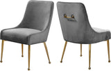 Owen Contemporary Dining Chair Set - Stylish Velvet Upholstery with Elegant Gold Legs and Handle