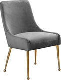 Owen Contemporary Dining Chair Set - Stylish Velvet Upholstery with Elegant Gold Legs and Handle