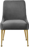 Owen Contemporary Dining Chair Set - Stylish Velvet Upholstery with Elegant Gold Legs and Handle