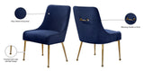 Owen Contemporary Dining Chair Set - Stylish Velvet Upholstery with Elegant Gold Legs and Handle