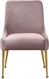 Owen Contemporary Dining Chair Set - Stylish Velvet Upholstery with Elegant Gold Legs and Handle