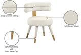 Fitzroy Velvet Dining Chair Set - Luxurious Contemporary Design with Gold-Capped Legs for Elegance