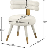 Fitzroy Velvet Dining Chair Set - Luxurious Contemporary Design with Gold-Capped Legs for Elegance
