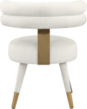 Fitzroy Velvet Dining Chair Set - Luxurious Contemporary Design with Gold-Capped Legs for Elegance