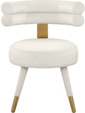 Fitzroy Velvet Dining Chair Set - Luxurious Contemporary Design with Gold-Capped Legs for Elegance