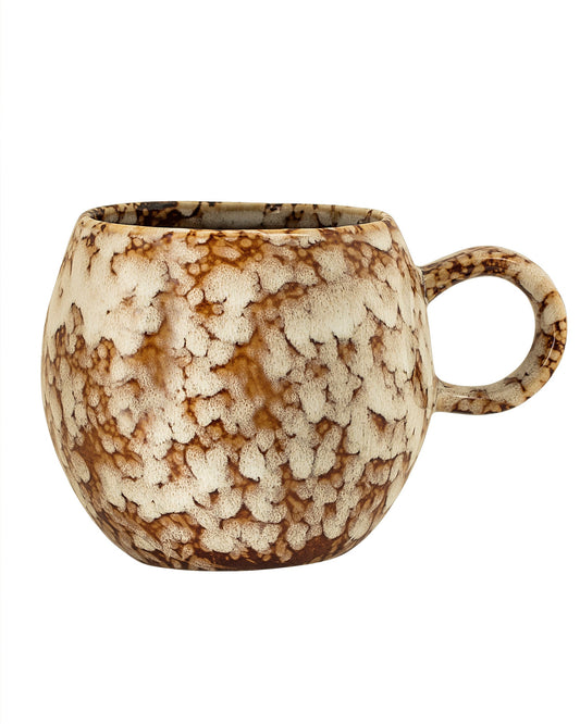 Brown stoneware cup