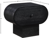 Harlow Art Deco Night Stand with Rich Finish, Solid Wood, and Unique Grain Design for Elegant Spaces