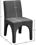 Gramercy Dining Chairs Set of 2 - Elegant Art Deco Design with Sturdy Iron Frame for Timeless Style