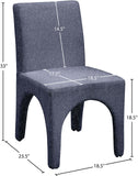 Gramercy Dining Chairs Set of 2 - Elegant Art Deco Design with Sturdy Iron Frame for Timeless Style