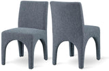 Gramercy Dining Chairs Set of 2 - Elegant Art Deco Design with Sturdy Iron Frame for Timeless Style