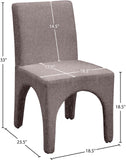 Gramercy Dining Chairs Set of 2 - Elegant Art Deco Design with Sturdy Iron Frame for Timeless Style