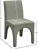 Gramercy Dining Chairs Set of 2 - Elegant Art Deco Design with Sturdy Iron Frame for Timeless Style