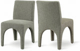 Gramercy Dining Chairs Set of 2 - Elegant Art Deco Design with Sturdy Iron Frame for Timeless Style