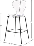 Clarion Contemporary Lucite Polycarbonate Stool Set of 2 - Modern Style for Kitchen and Bar
