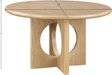 Rivas Dining Table - Elegant Mid-Century Modern Design with Fluted Base and Rich Black Finish
