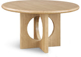 Rivas Dining Table - Elegant Mid-Century Modern Design with Fluted Base and Rich Black Finish