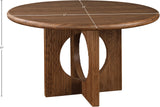Rivas Dining Table - Elegant Mid-Century Modern Design with Fluted Base and Rich Black Finish