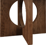 Rivas Dining Table - Elegant Mid-Century Modern Design with Fluted Base and Rich Black Finish