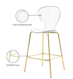 Clarion Contemporary Lucite Polycarbonate Stool Set of 2 - Modern Style for Kitchen and Bar