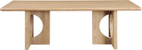 Rivas Dining Table - Elegant Mid-Century Modern Design with Fluted Base and Rich Black Finish