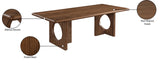 Rivas Dining Table - Elegant Mid-Century Modern Design with Fluted Base and Rich Black Finish