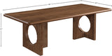 Rivas Dining Table - Elegant Mid-Century Modern Design with Fluted Base and Rich Black Finish