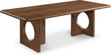 Rivas Dining Table - Elegant Mid-Century Modern Design with Fluted Base and Rich Black Finish