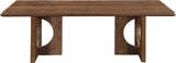 Rivas Dining Table - Elegant Mid-Century Modern Design with Fluted Base and Rich Black Finish