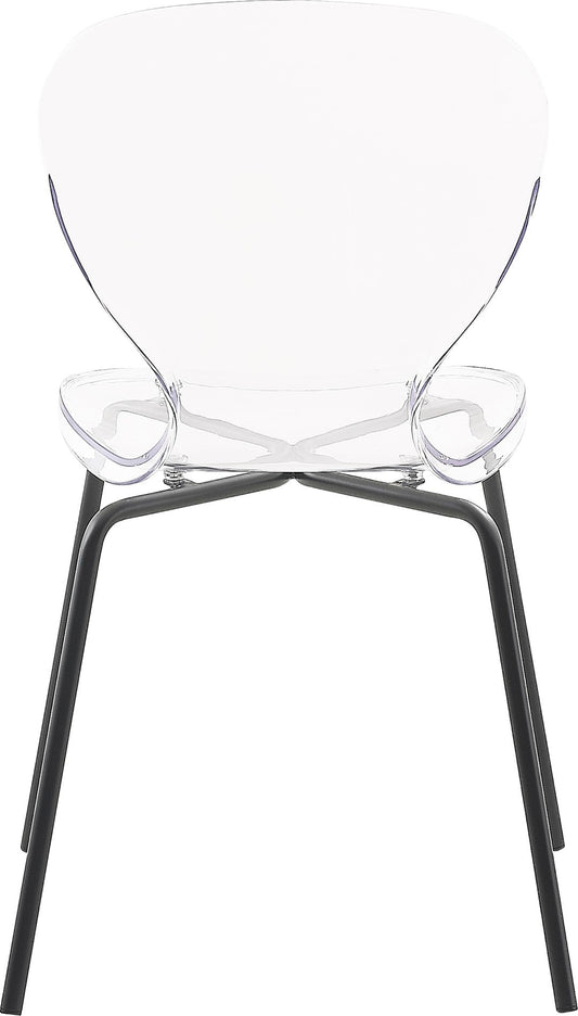 Clarion Contemporary Dining Chair Set - Stylish Lucite Polycarbonate Design for Modern Spaces