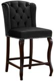 Suri Contemporary Stool Set of 2 - Plush Upholstery and Stylish Espresso Wood Legs for Comfort