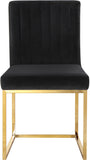 Giselle Velvet Dining Chair Set - Elegant Contemporary Design with Gold Metal Frame for Stylish Dining