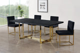Giselle Velvet Dining Chair Set - Elegant Contemporary Design with Gold Metal Frame for Stylish Dining