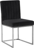 Giselle Velvet Dining Chair Set - Elegant Contemporary Design with Gold Metal Frame for Stylish Dining