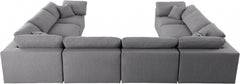 Serene Linen Textured Fabric Deluxe Comfort Modular Sectional